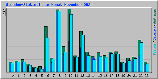 Stunden-Statistik im Monat November 2024