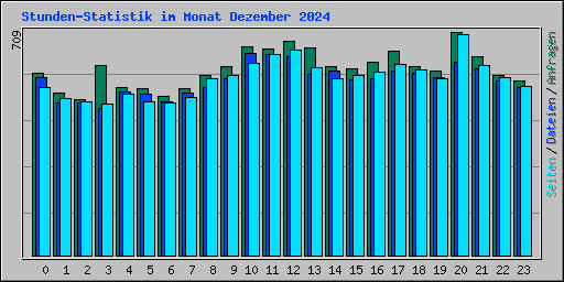 Stunden-Statistik im Monat Dezember 2024