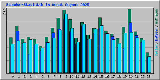 Stunden-Statistik im Monat August 2025
