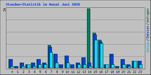 Stunden-Statistik im Monat Juni 2026