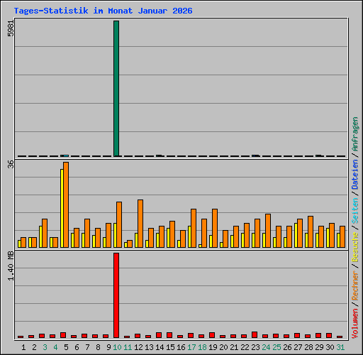 Tages-Statistik im Monat Januar 2026
