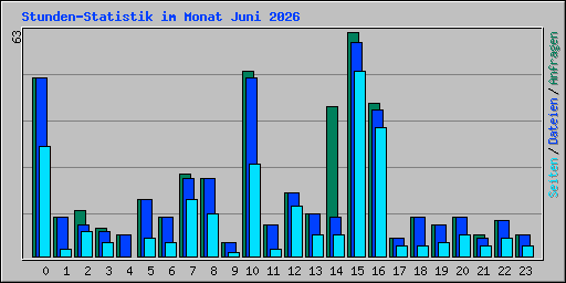 Stunden-Statistik im Monat Juni 2026